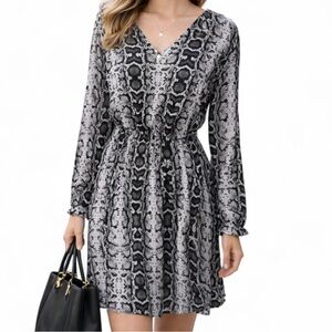 Express Snakeskin Print Dress | Size Medium | Trendy & Chic